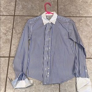 Brooks Brothers blue/white French cuff button up.